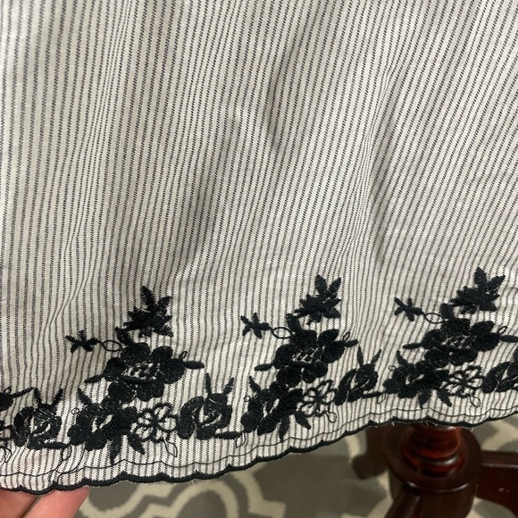 NWT Maurice's Midi Sundress Pin Striped with Embroidery Size 11/12 - Picture 4 of 7